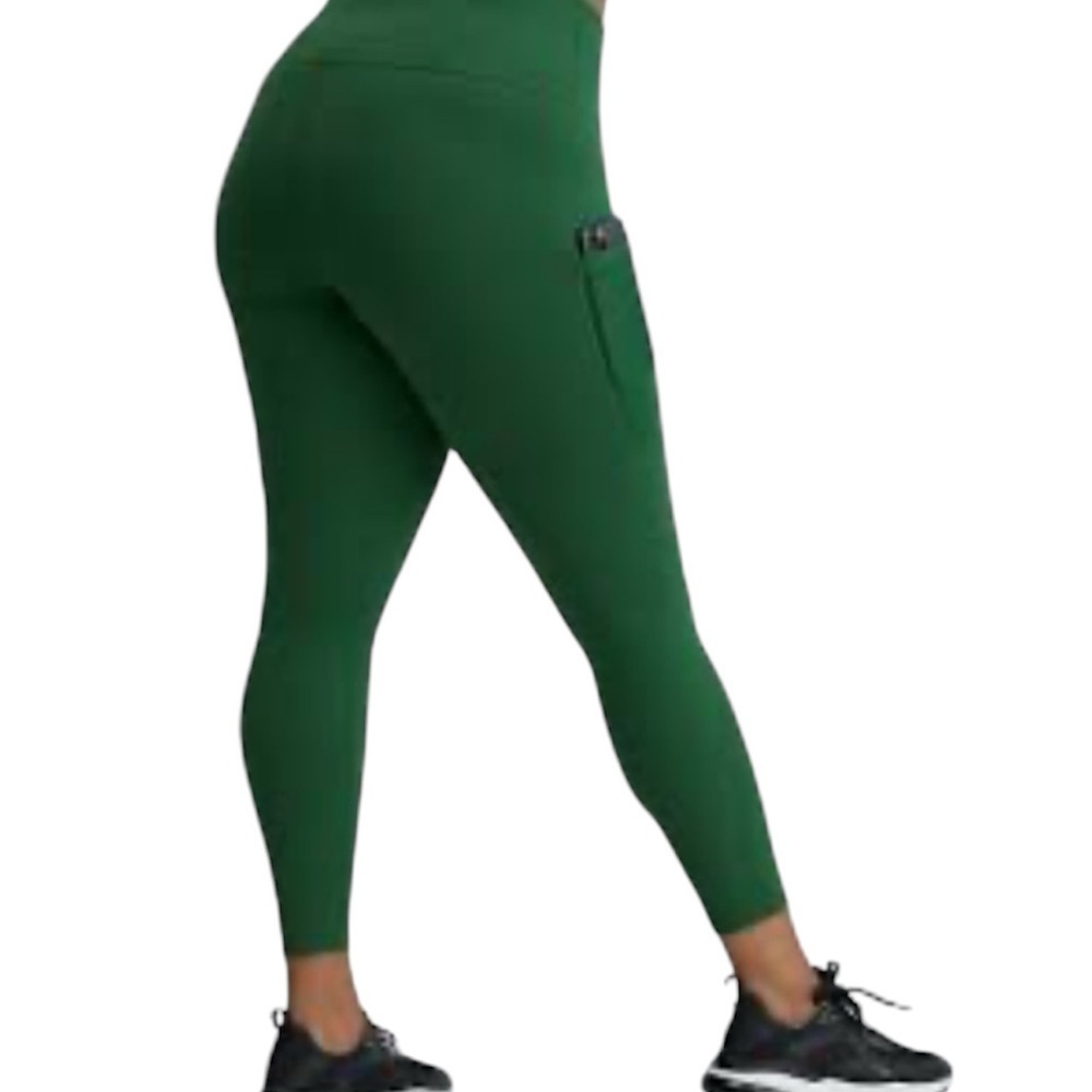 Women's Green Ankle Leggings